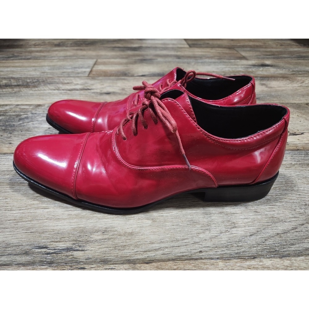 Stacy Adam's Candy Apple Red Gala Captoe Men's Formal Tuxedo Dress Shoes 10.5